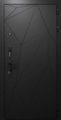 Входная дверь с современными черными панелями МДФ