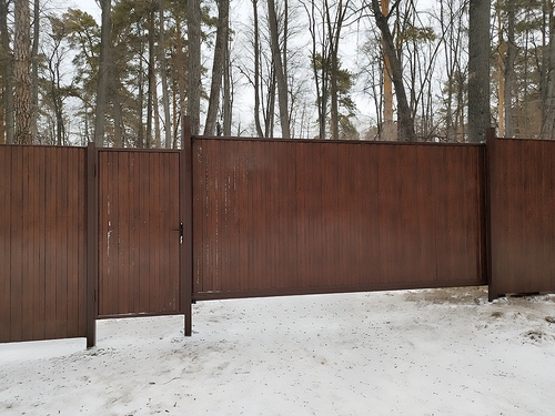 Откатные ворота для частного дома Откатные ворота для частного дома